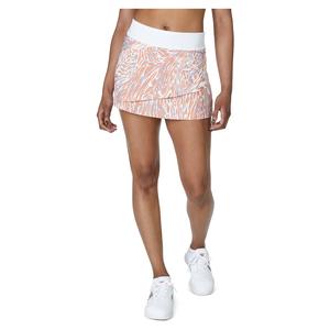 Womens Deuce Court Tiered Tennis Skort Animal and White