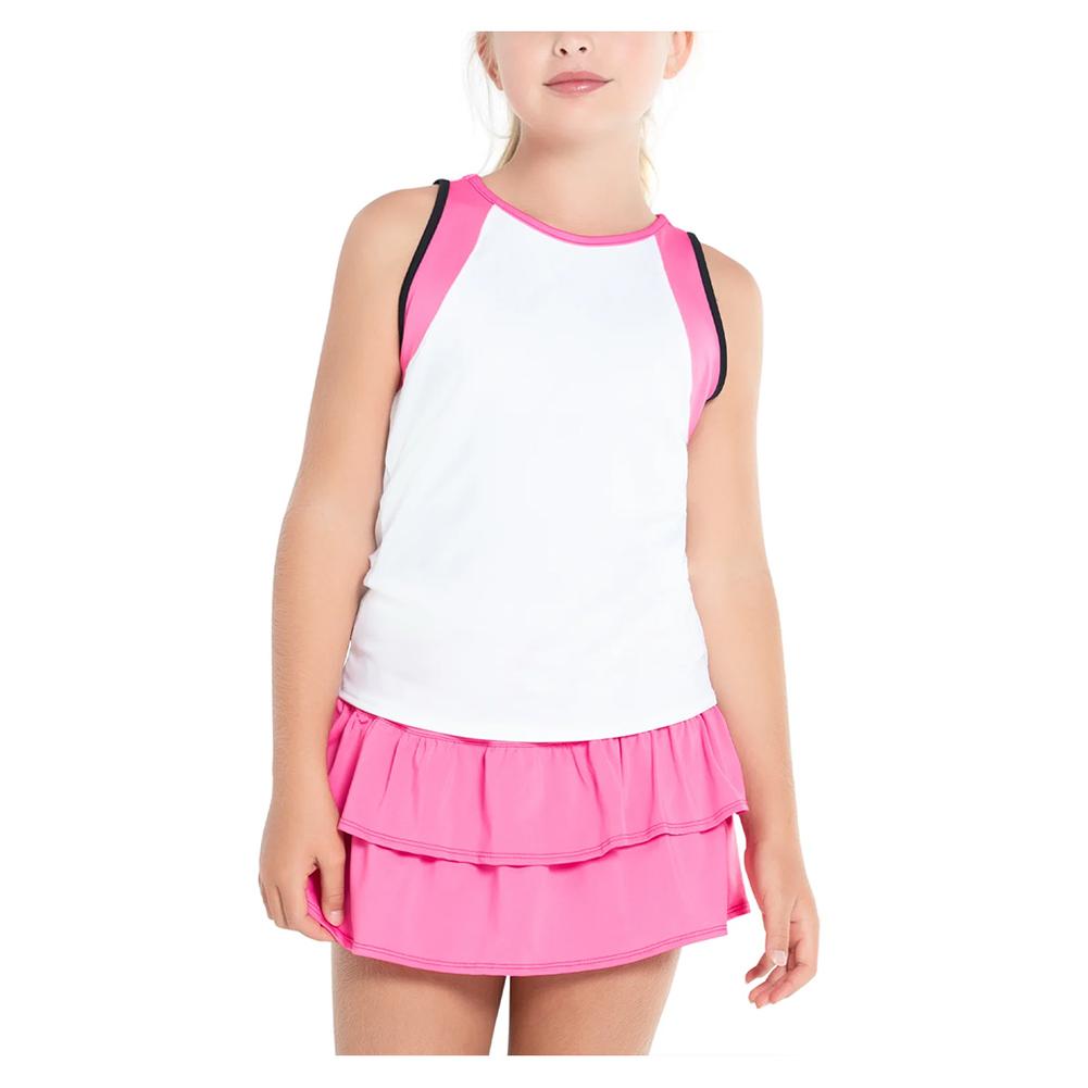 Lucky in Love Girl`s Preppy Open Back Tennis Tank Taffy