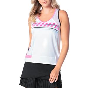 Women`s Hit The Line Tennis Tank White