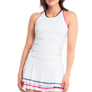 Women`s Above It All Crop Tennis Tank White