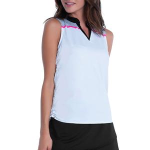 Women`s Above It All Cinch Tennis Tank White