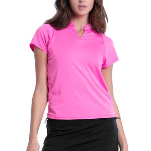 Women`s Ruche Me Along Tennis Short Sleeve Taffy