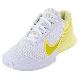 Women`s Air Zoom Vapor Pro 2 Tennis Shoes White and High Voltage