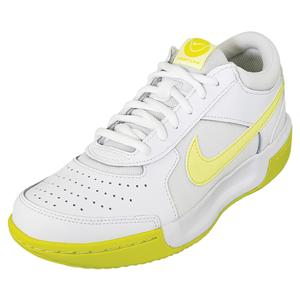 Women`s Air Zoom Lite 3 Tennis Shoes White and Luminous Green