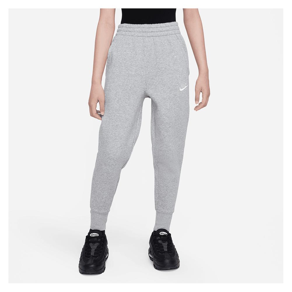 Nike Girl`s Club Fleece High-Waisted Fitten Pants