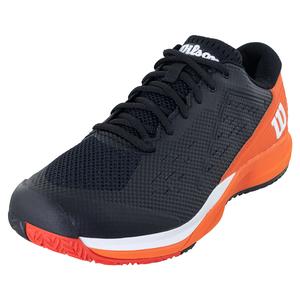 Men`s Rush Pro Ace Wide Tennis Shoes Black and Vermillion