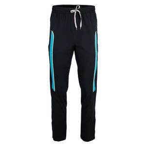 Men`s Backspin Track Tennis Pants Black and Hawaiian Ocean