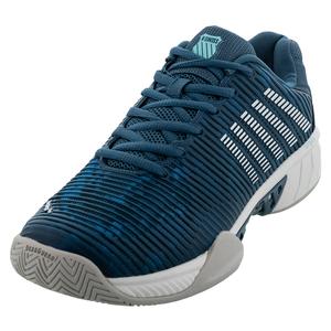 Men`s Hypercourt Express 2 Tennis Shoes Indian Teal and Star White
