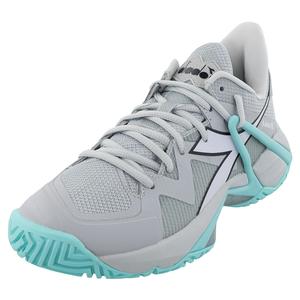 Women`s B.Icon 2 AG Tennis Shoes Silver DD and Aruba Blue