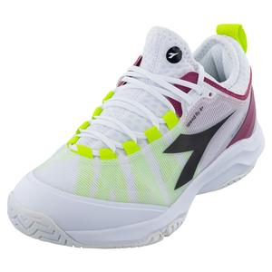 Women`s Speed Blushield FLy 4 AG Tennis Shoes White and Vivacious