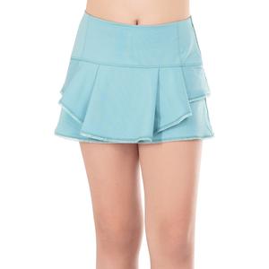 Girl`s Flirty Mesh Border Tennis Skort Eucalyptus