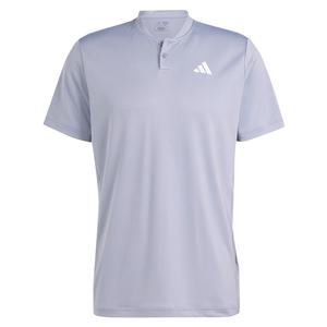 Men`s Club Henley Tennis Top Silver Violet