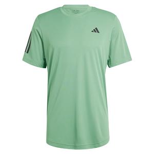 Men`s 3 Stripe Club Tennis Crew Preloved Green