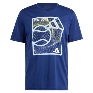 Men`s Graphic Tennis Tee Dark Blue