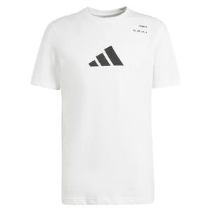 Men`s Graphic Logo Tennis Tee White