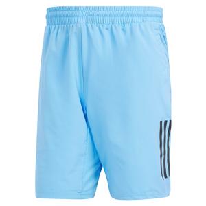 Men`s 3 Stripe Club 9 Inch Tennis Short Blue Burst