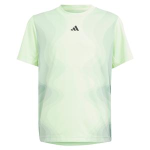 Boy`s Pro Tennis Top Semi Green Spark