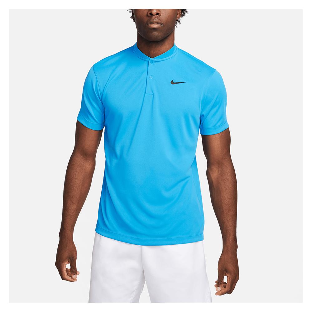 Nike Men`s Court Dri-Fit Blade Solid Tennis Polo