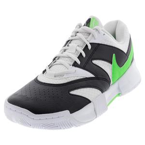 Juniors` Court Lite 4 Tennis Shoes White and Poison Green