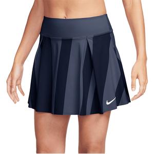 Women`s Dri-Fit Advantage Printed Tennis Skirt Midnight Navy and White