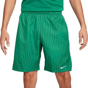 Men`s Dri-Fit 9 Inch Tennis Shorts Malachite and White