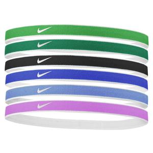 Women`s Swoosh Sport Headband 6 Pack Stadium Green and White