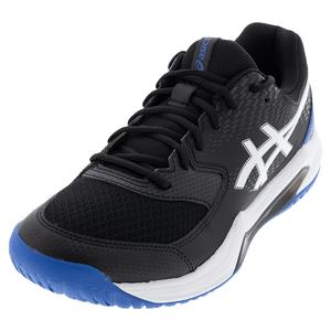 Men`s Gel-Dedicate 8 Tennis Shoes Black and Tuna Blue