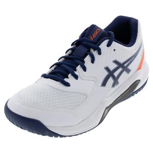 Men`s Gel-Dedicate 8 Tennis Shoes White and Blue Expanse