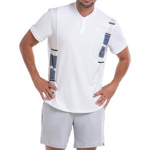 Men`s Arise Short Sleeve Tennis Henley White