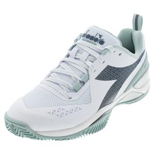 Women`s Blushield Torneo 2 Clay Tennis Shoes White and Legion Blue
