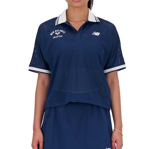 Women`s Mesh Tournament Tennis Polo Navy