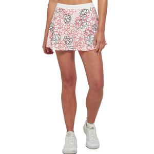 Women`s Dash 13 Inch Tennis Skort Floral Dots and White