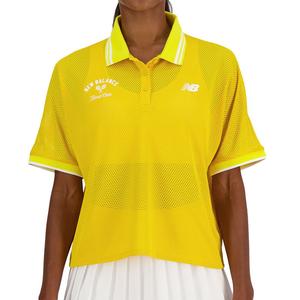 Women`s Mesh Tournament Tennis Polo Ginger Lemon