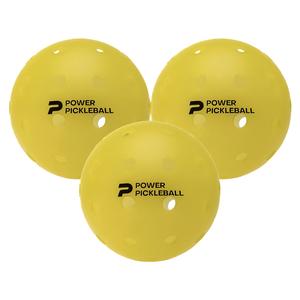 Power 3 Pack Pickleball Balls Yellow