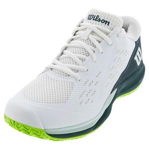 Men`s Rush Pro Ace Wide Tennis Shoes White and Ponderosa