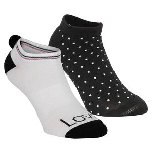 Women`s Tropical Sublime Low Cut Tennis Socks White and Black
