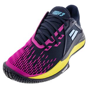 Men`s Propulse Fury 3 All Court Tennis Shoes Dark Blue and Pink Aero