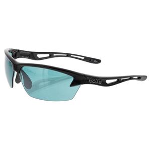 Bolt Tennis Sunglasses Shiny Black and Blue
