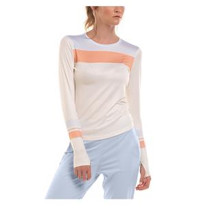 Women`s Accelerate Long Sleeve Tennis Top Star White