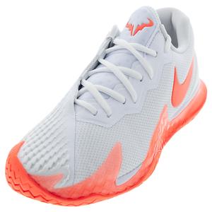 Men`s Rafa Zoom Vapor Cage 4 Tennis Shoes White and Bright Mango