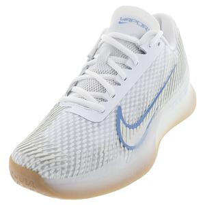 Men`s Air Zoom Vapor 11 Tennis Shoes White and Light Blue