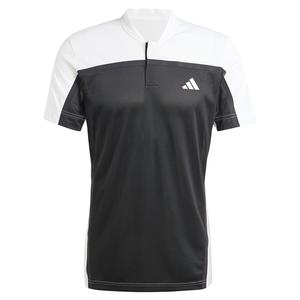 Men`s Heat.RDY Freelift Henley Pro Tennis Top Black and White