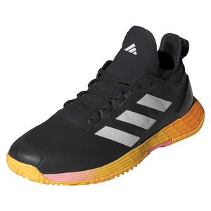 Men`s adizero Ubersonic 4.1 Tennis Shoes Aurora Black and Zero Metallic