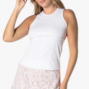 Women`s Fast Lane Rib Tennis Tank White