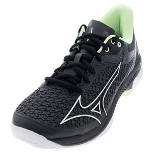 Men`s Wave Exceed Tour 5 AC Tennis Shoes Black and Silver