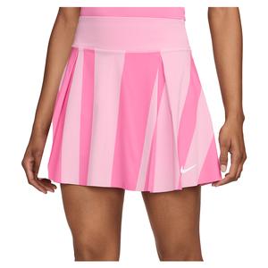 Women`s Dri-Fit Advantage Printed Tennis Skirt Playful Pink and White