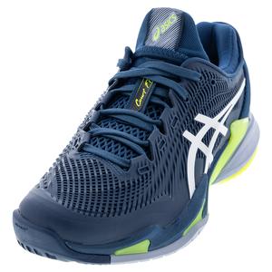 Mens Court FF 3 Tennis Shoes Mako Blue and White