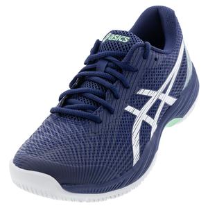 Mens Gel-Game 9 Tennis Shoes Blue Expanse and White