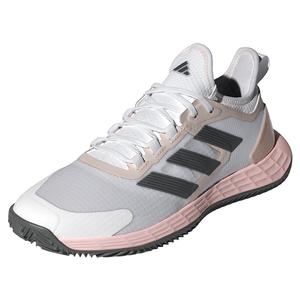 Womens Adizero Ubersonic 4.1 Clay Tennis Shoes White and Sandy Pink