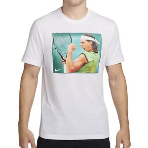 Men`s Rafa Cotton Short Sleeve Tennis Top White